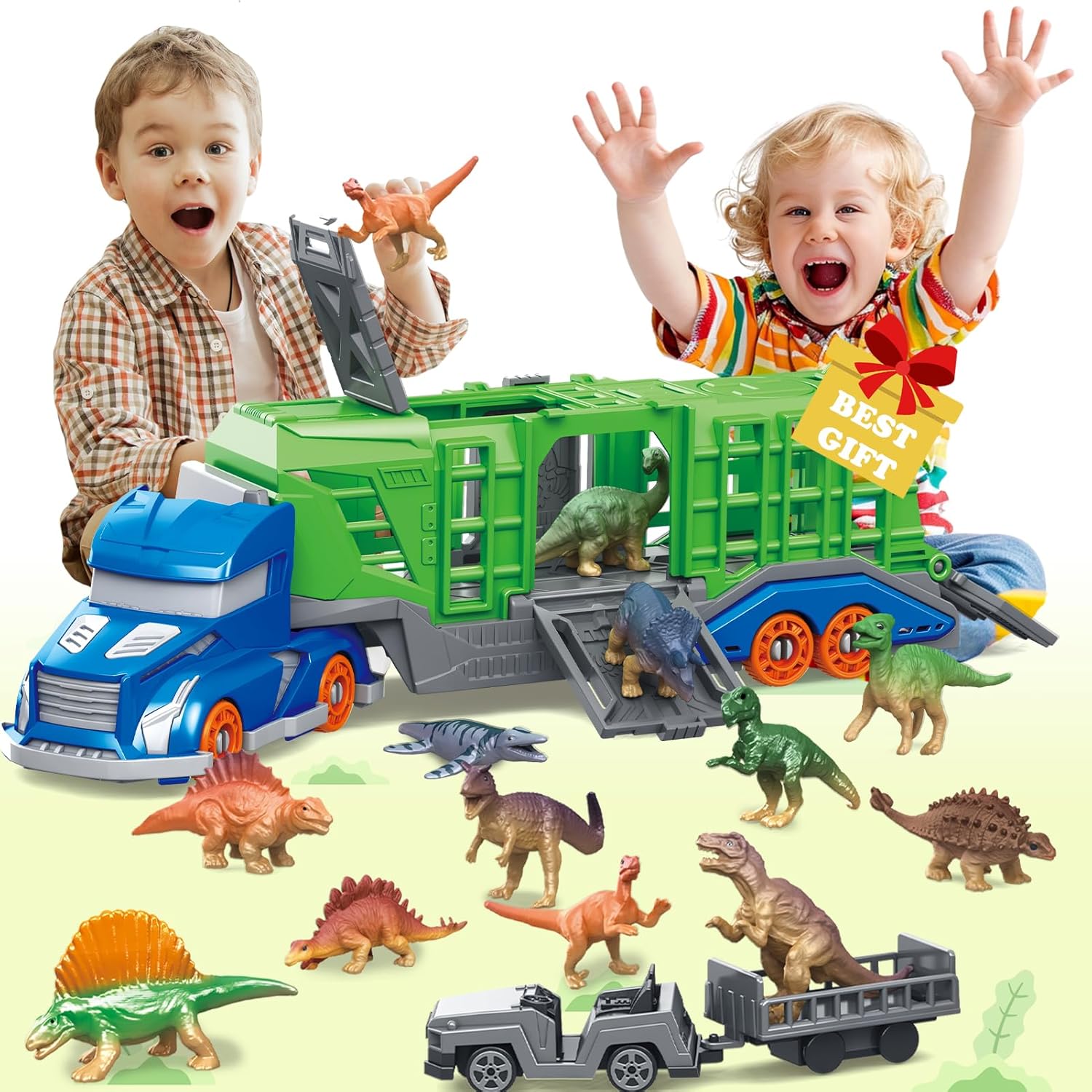 Kids Toys 3 Year Old - Zestaw zabawek przedstawiający pojazdy transportowe z