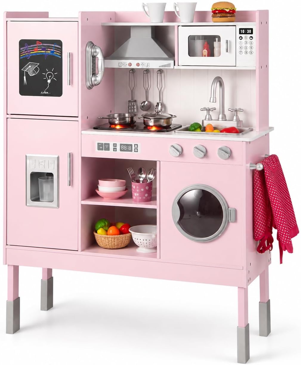 Drewniany zestaw do zabawy w k – Kids Toys Kitchen Set recenzja i cena
